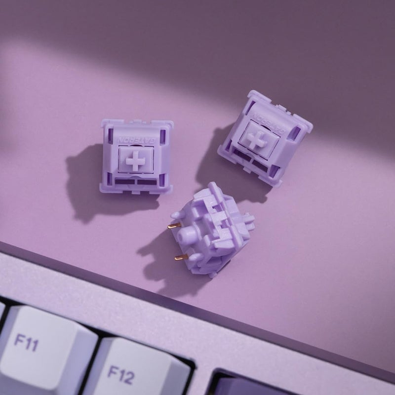 MELETRIX WS POM Purple Linear Mechanical Keyboard Switch (35Pcs) - 5 Pin Pre-lubed 22mm Dual-Stage Spring Switches with Full POM Material, Compatible with MX Keycaps for Gaming Keyboard - Image 5